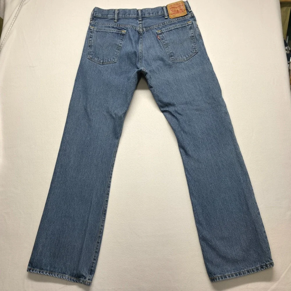 Levi's 517 Bootcut Men's‎ Denim Blue Jeans Size 36x34 Actual 34x34